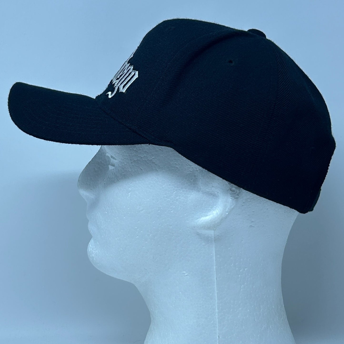 San Diego California Hat Baseball Cap Script 6 Panel Wool Blend Strapback Black