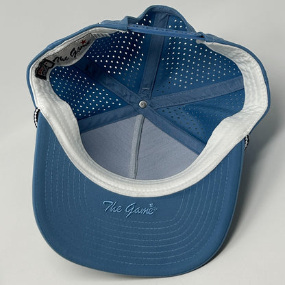 The Game Logo Trucker Hat Cap Blue Mesh Snapback 5 Panel A-Frame Rope Corded