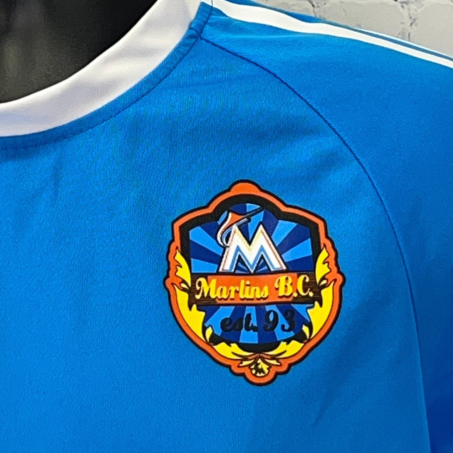 Miami Marlins BC Soccer Jersey T Shirt 2014 Florida Baseball MLB Blue S Small