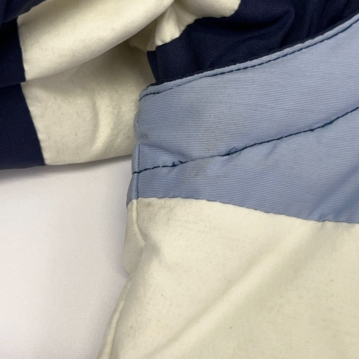 Vintage Edelweiss White Stag Down Ski Jacket Removable Sleeves Blue XL X-Large