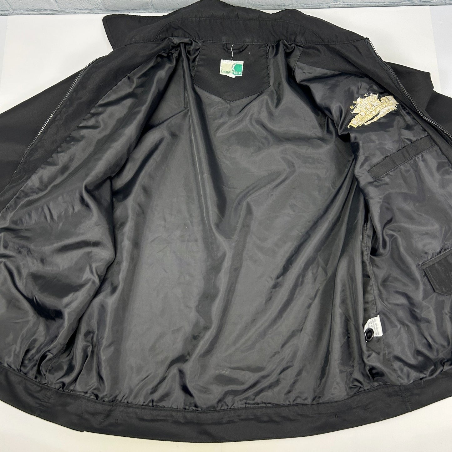 Vintage Fremont Hotel Casino Las Vegas Jacket Gambling Gambler Black M Medium