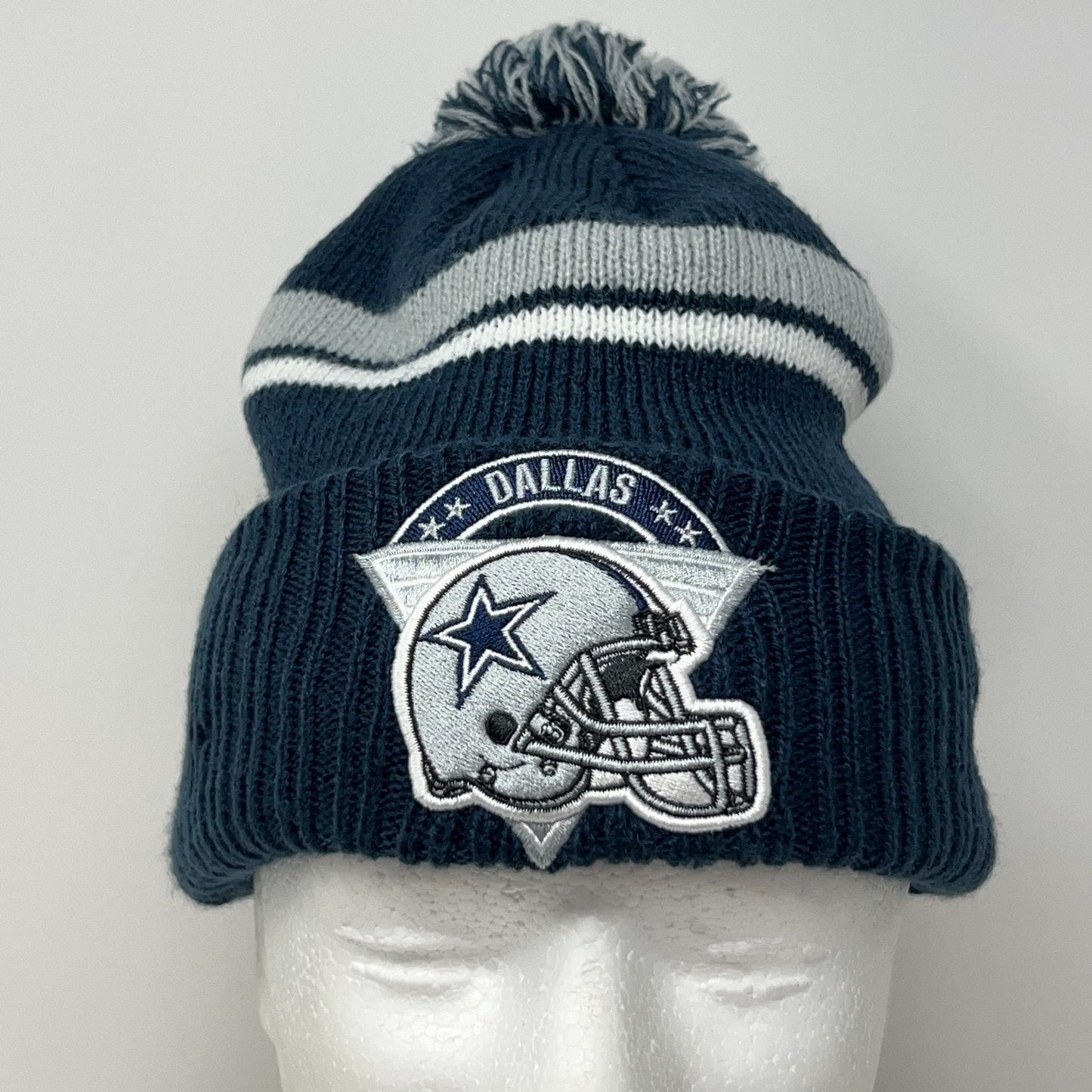 Dallas Cowboys Cuffed Pom Pom Beanie Toque Winter Hat NFL New Era Blue