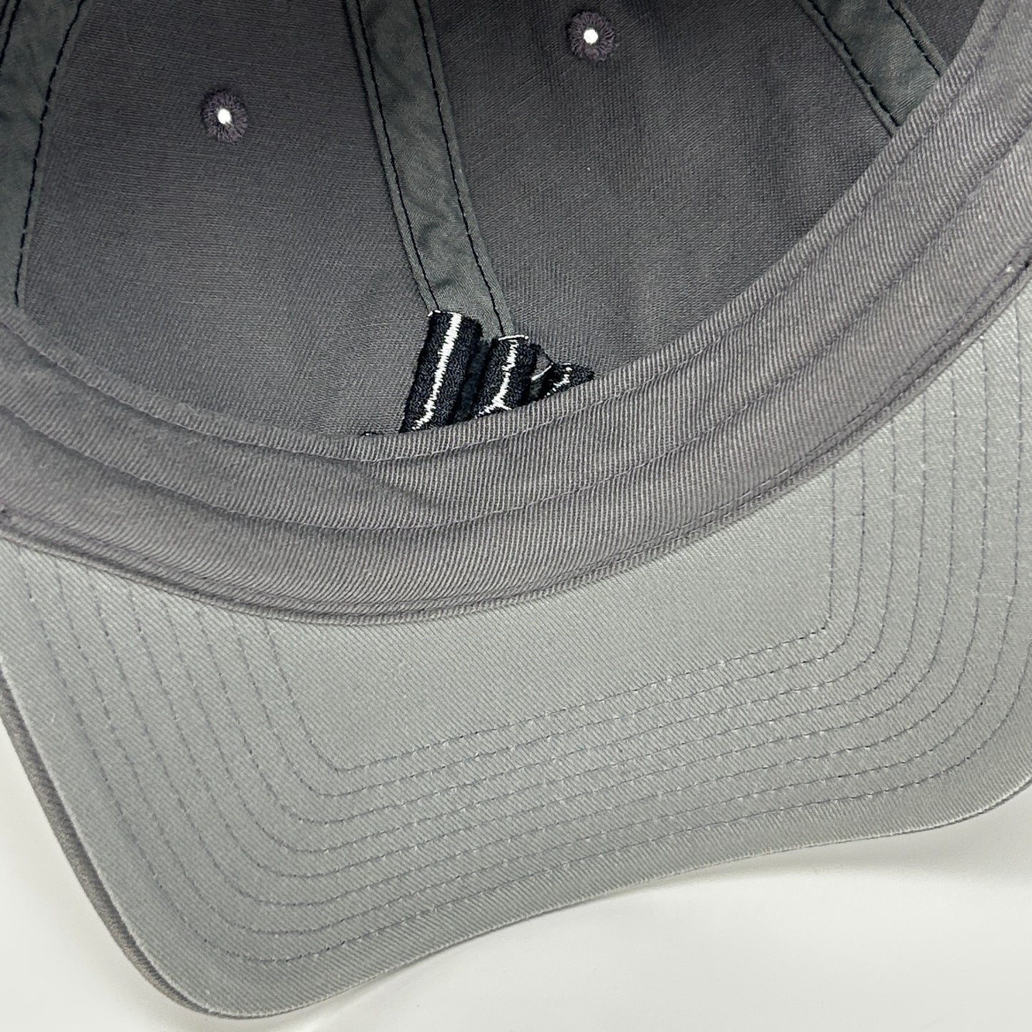 Adidas Dad Hat Baseball Cap Gray Logo Strapback 6 Panel Unstructured