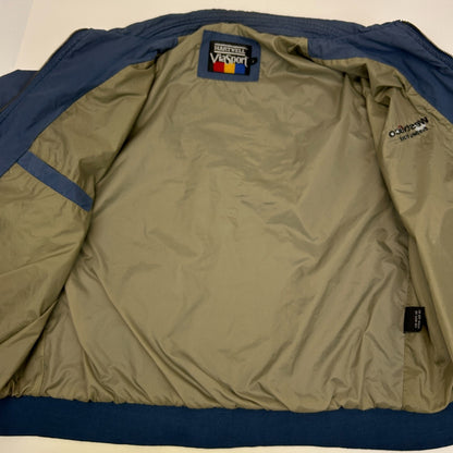 Vintage 90s Westvaco Jacket Evadale Texas Hartwell Via Sport Blue Mens L Large