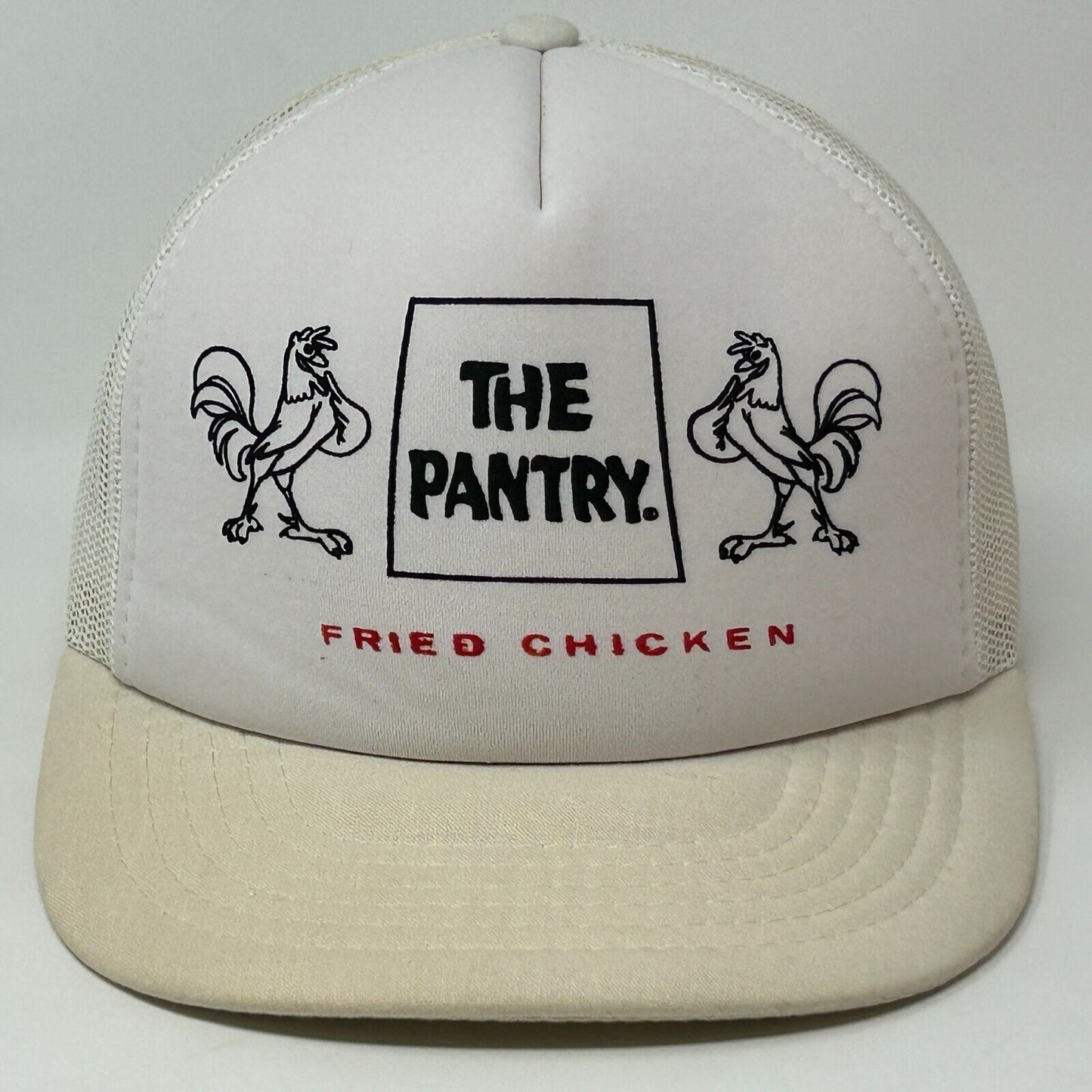 The Pantry Fried Chicken Vintage 80s Trucker Hat White Snapback Baseball Cap