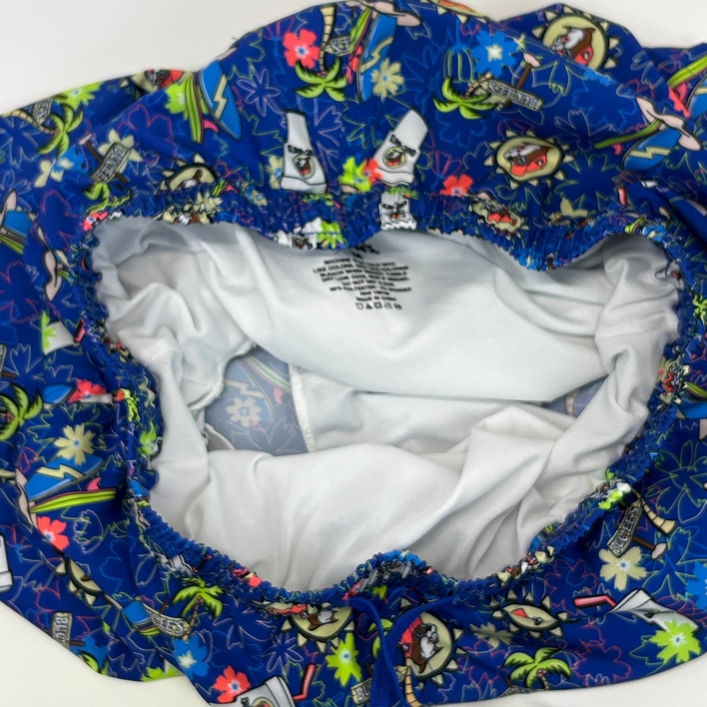 Buc-ees Swim Trunks Shorts Surfer Surfing Mesh Lined Pockets Blue M Medium