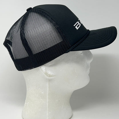 BEX Sunglasses Trucker Hat Baseball Cap Rope Corded 5 Panel Mesh Snapback Black