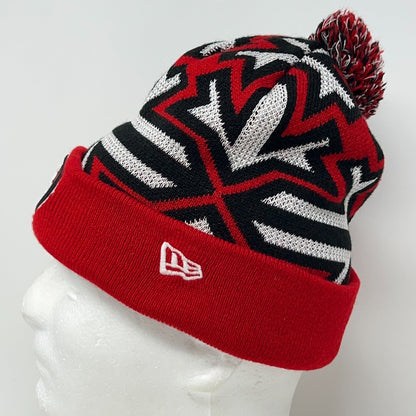 San Francisco SF 49ers Cuffed Pom Pom Beanie Toque Winter Hat NFL New Era Red