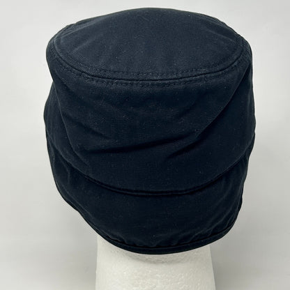 Broner Duck Work Cap Winter Hat Canvas Faux Fur Ear Flap Hunter Black M Medium