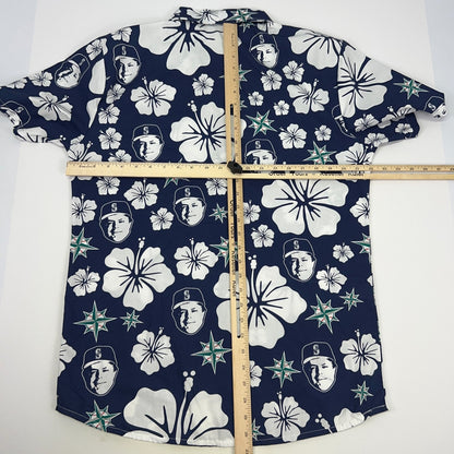 Seattle Mariners Lou Piniella Hawaiian Shirt SGA Short Sleeve Blue XL X-Large