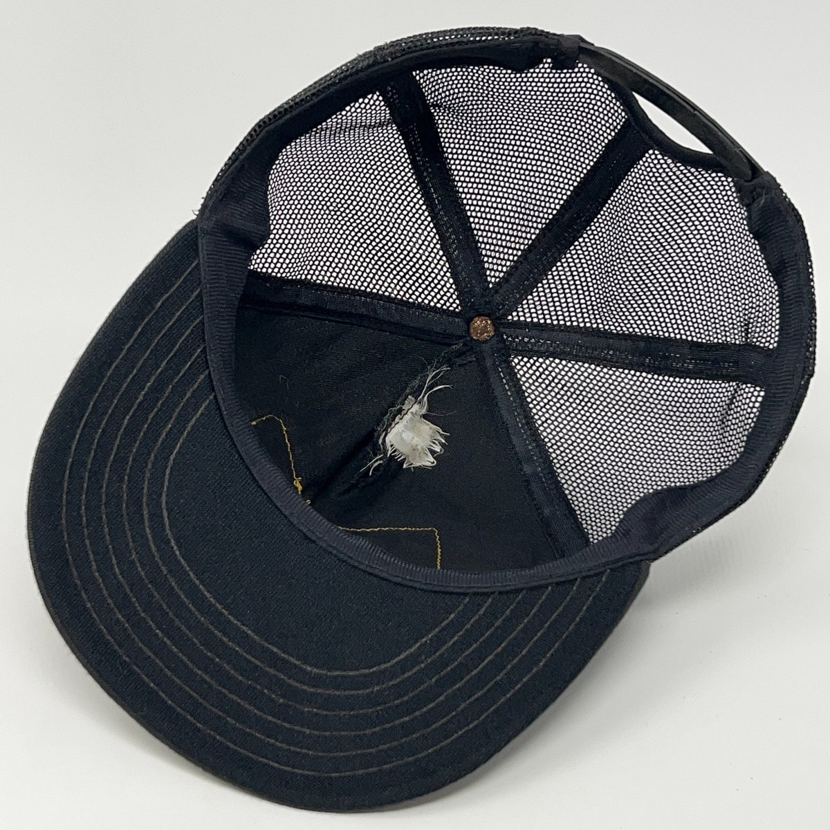 Vintage John Henry Rock Drill Jimco Black Mesh Trucker Hat Baseball Cap Snapback