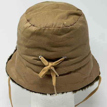 Vintage Norm Thompson Goose Down Trapper Hat L Large Brown Insulated Winter Cap