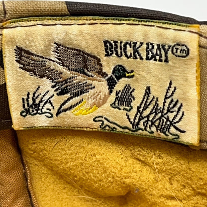 Vintage 80s Duck Bay Hunting Hat Baseball Cap Hunter Beige Camouflage Snapback