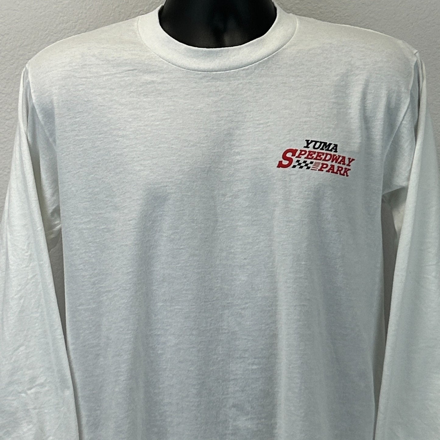 Vintage 90s Yuma Speedway Park T Shirt Cocopah Arizona Race Track White M Medium