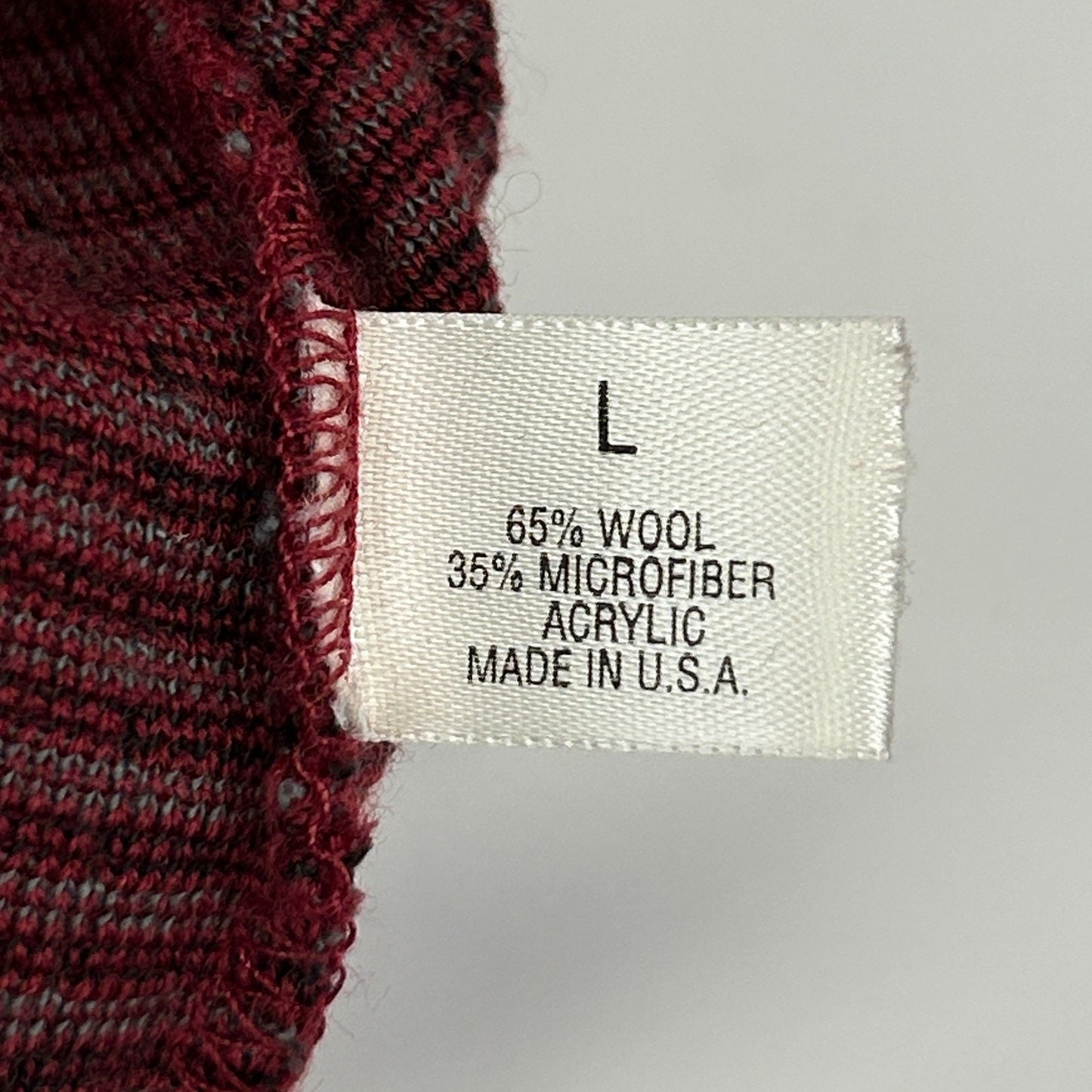 Vintage 90s St Croix Shop Wool Blend Polo Sweater Made In USA Red L Large - Neon Vintage