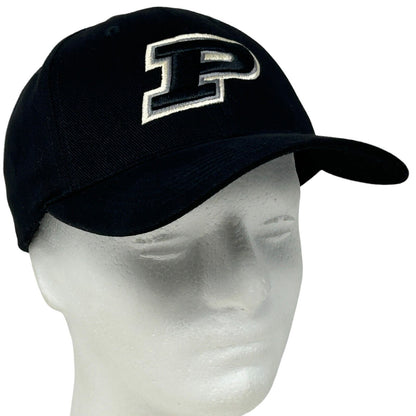 Gorra de béisbol de seis paneles con correa trasera negra de los Boilers de la Universidad de Purdue de la NCAA