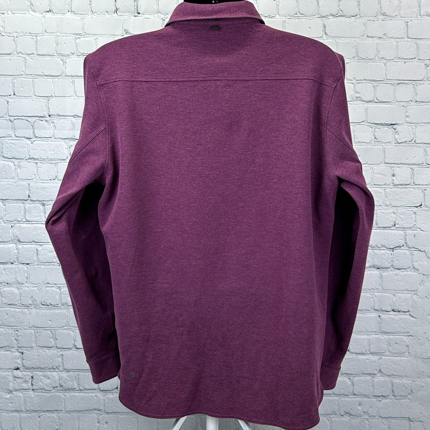 Lululemon Thick Button Front Shirt Pocket Long Sleeve Purple Mens XL X-Large
