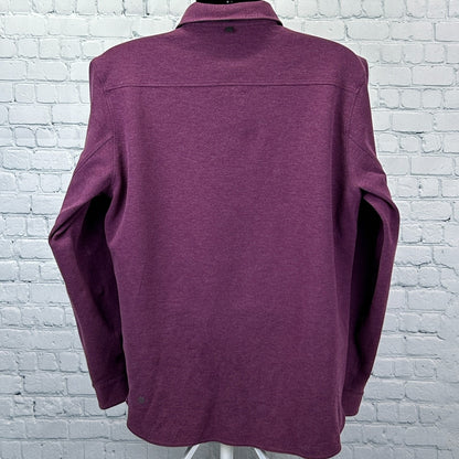 Lululemon Thick Button Front Shirt Pocket Long Sleeve Purple Mens XL X-Large
