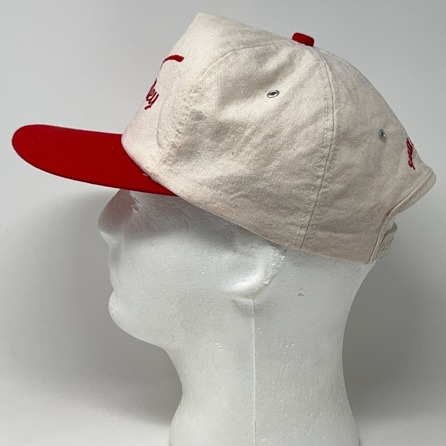 Vintage 90s Green Valley Golf Course Hat Baseball Cap Sioux City Snapback Red