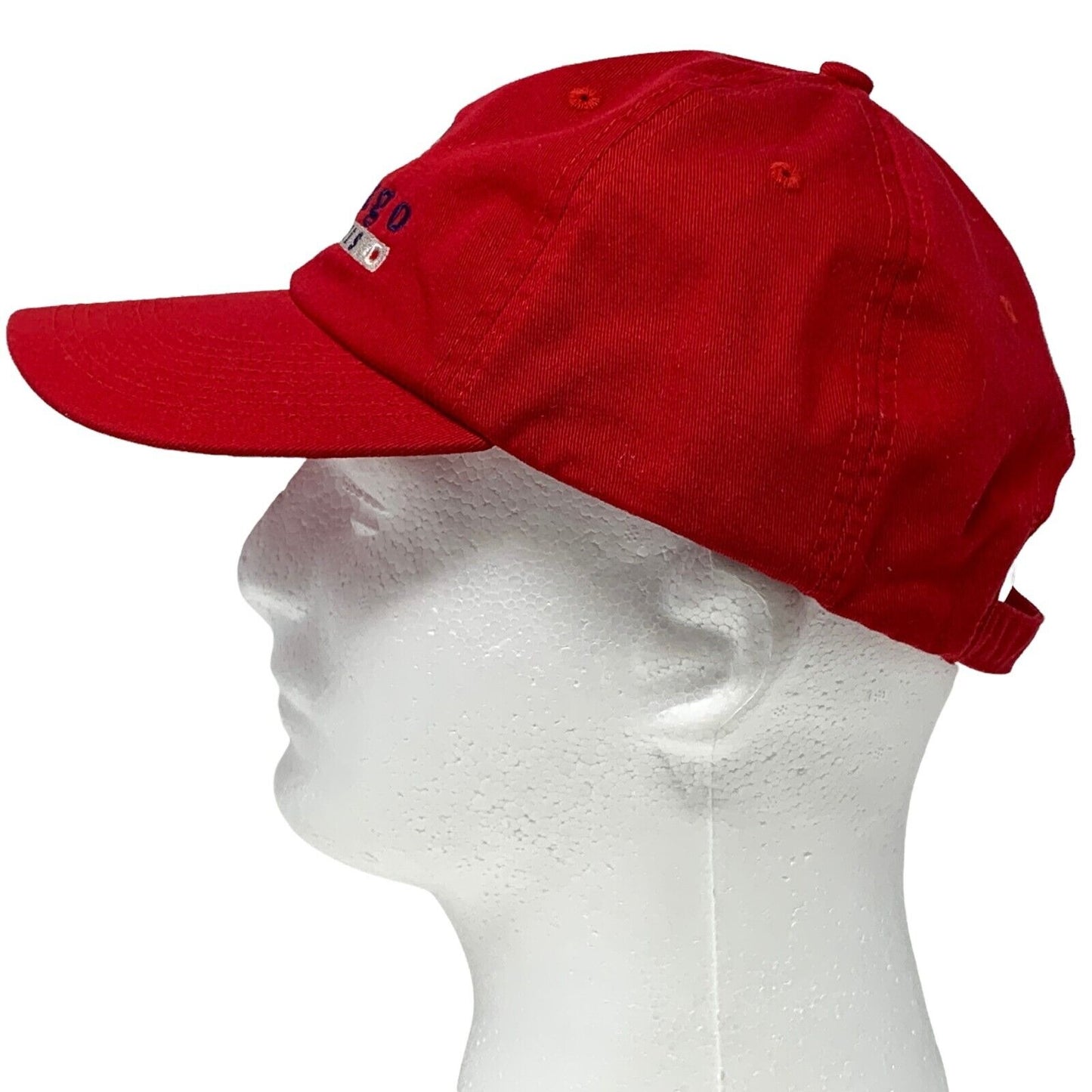 Gorra de béisbol con diseño de velero y seis paneles en color rojo náutico de Chicago, Illinois