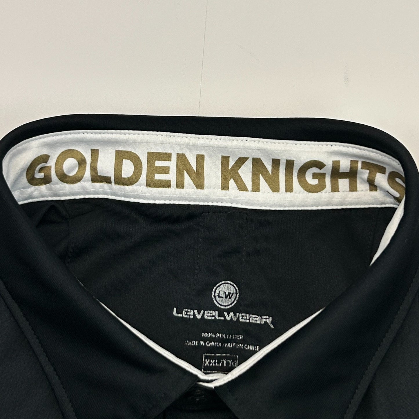 Las Vegas Golden Knights Polo Shirt Golf Golfer Golfing NHL Hockey Black XXL 2XL