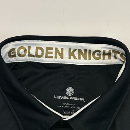 Las Vegas Golden Knights Polo Shirt Golf Golfer Golfing NHL Hockey Black XXL 2XL
