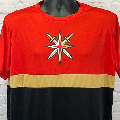 Las Vegas Golden Knights T Shirt L Large Black Red Gold Station Casinos NHL Tee