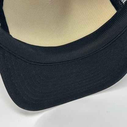 Vintage 80s Dazzle Brilliance Baffle BS Trucker Hat Baseball Cap Snapback Black