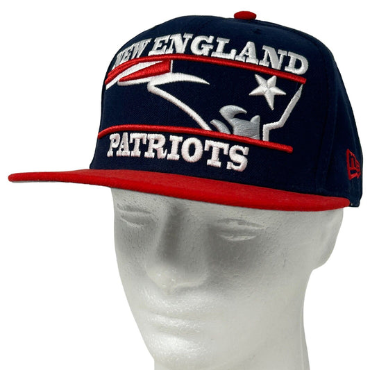 New England Patriots Hat Blue Red New Era NFL Baseball Cap Fitted Size 7 1/4