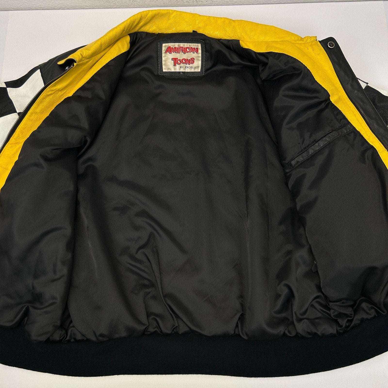 Vintage 90s Snoopy Peanuts Leather Bomber Jacket American