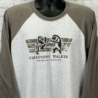 Firestone Walker Brewing Company Beer Shirt XL 3/4 Sleeve Raglan Baseball Tee