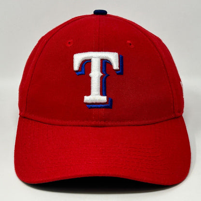 Gorra de béisbol con correa trasera de seis paneles de New Era de la MLB de Texas Rangers