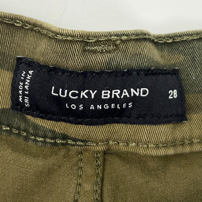 Lucky Brand Camo Shorts Womens 28 Green Camouflage Cotton Elastane Stretch Mid Rise