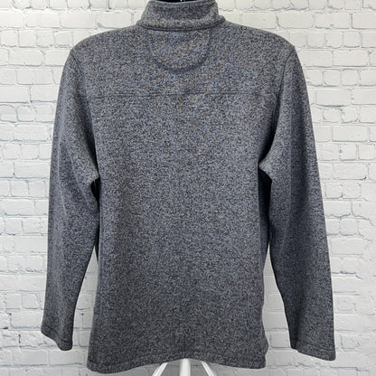 Woolrich Quarter 1/4 Zip Sweater Heathered Gray Long Sleeve Mens XL X-Large