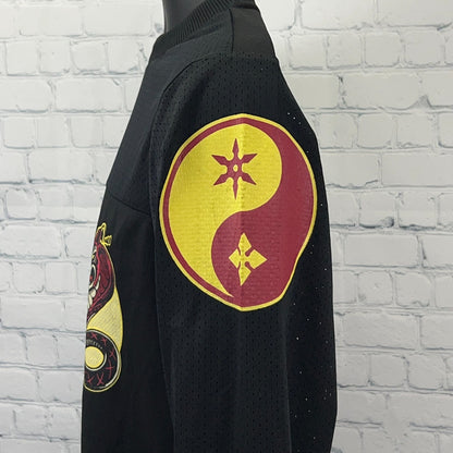 Mishka Death Adders Football Jersey S Small Black Long Sleeve Cobra Snake Shirt