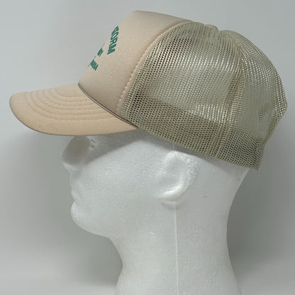 Vintage 90s Desert Storm Saudi Arabia Trucker Hat Baseball Cap Snapback Beige