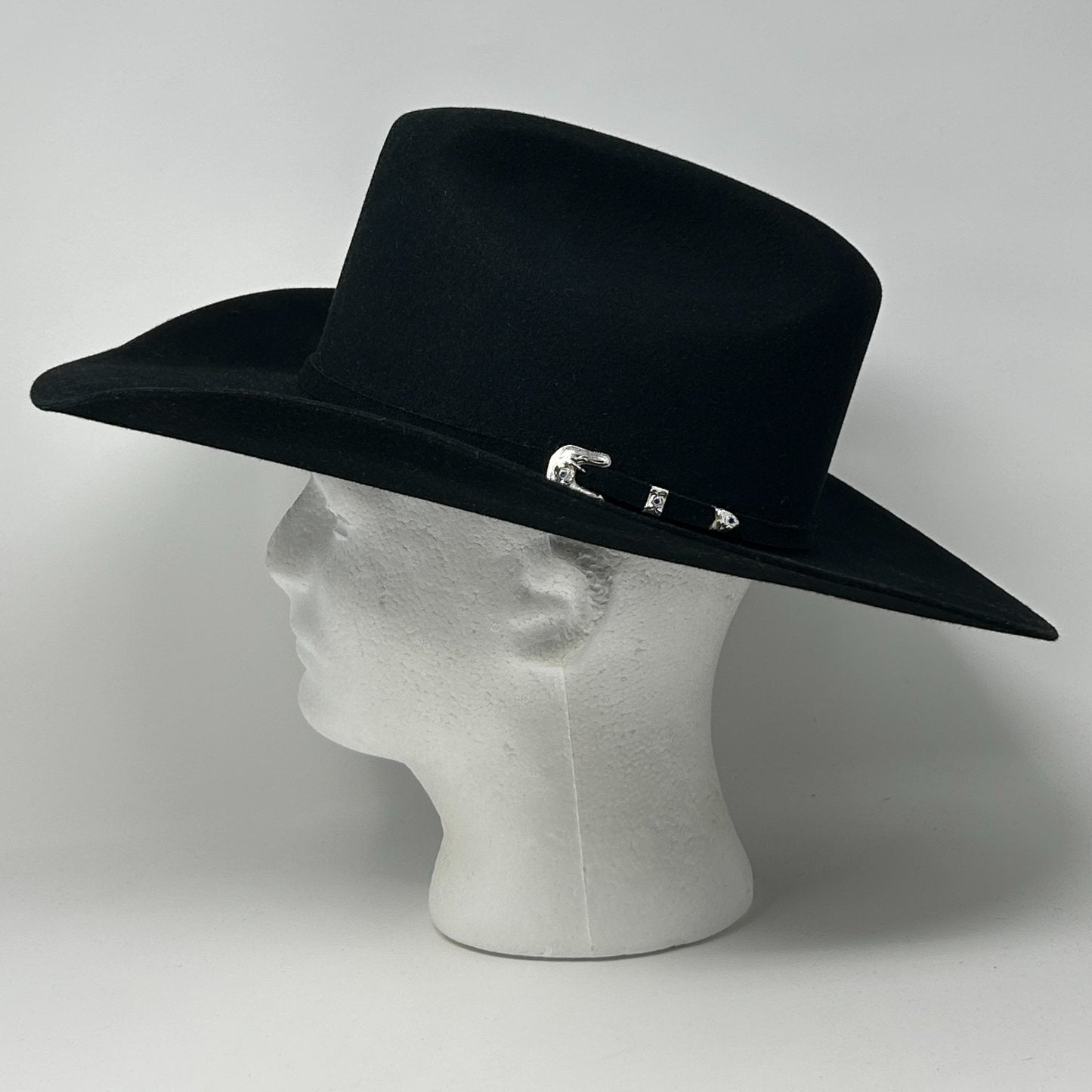 Resistol 6X Beaver Cowboy Hat Western CSCOLE 4 Inch Brim Long Oval Black 7 1/4