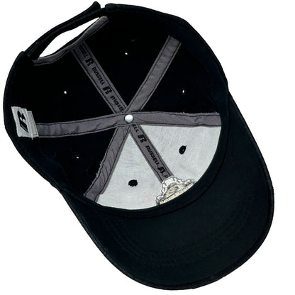 Gorra de béisbol con correa trasera negra de los Boilersmakers de la Universidad de Purdue Russell Athletic