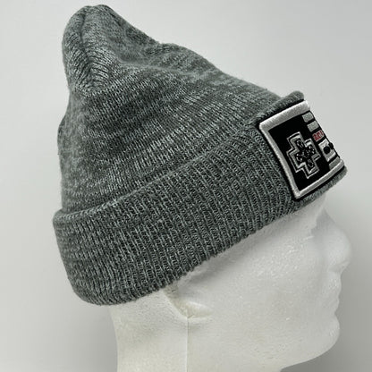 Nintendo NES Controller Beanie Winter Hat Toque Video Gamer Flip Cuffed Gray