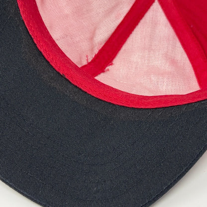 Vintage 90s Burlington Route Hat Baseball Cap Railroad Train CB&Q Snapback Red