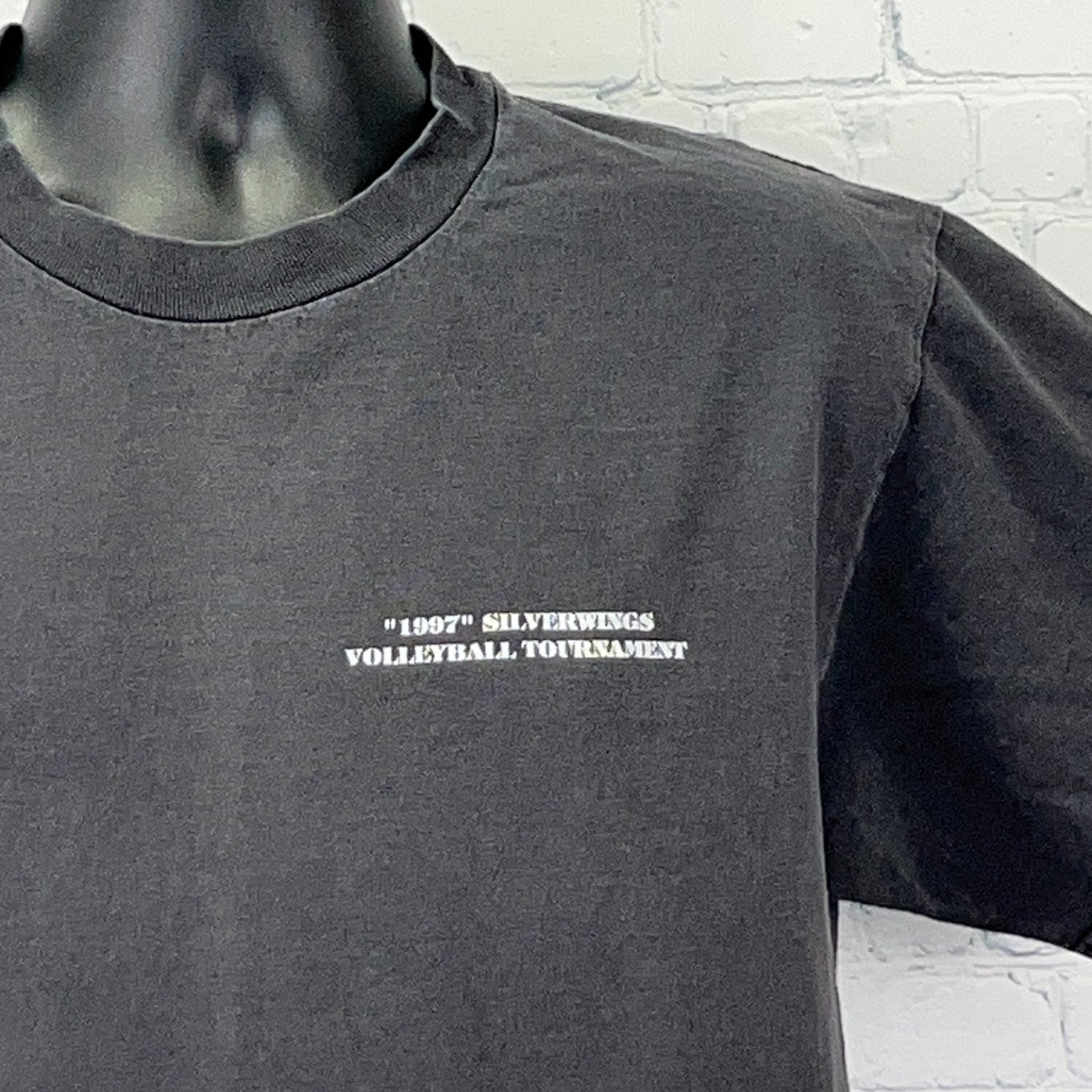 Vintage 90s Silverwings Volleyball Tournament T Shirt Molokai USA Black L Large