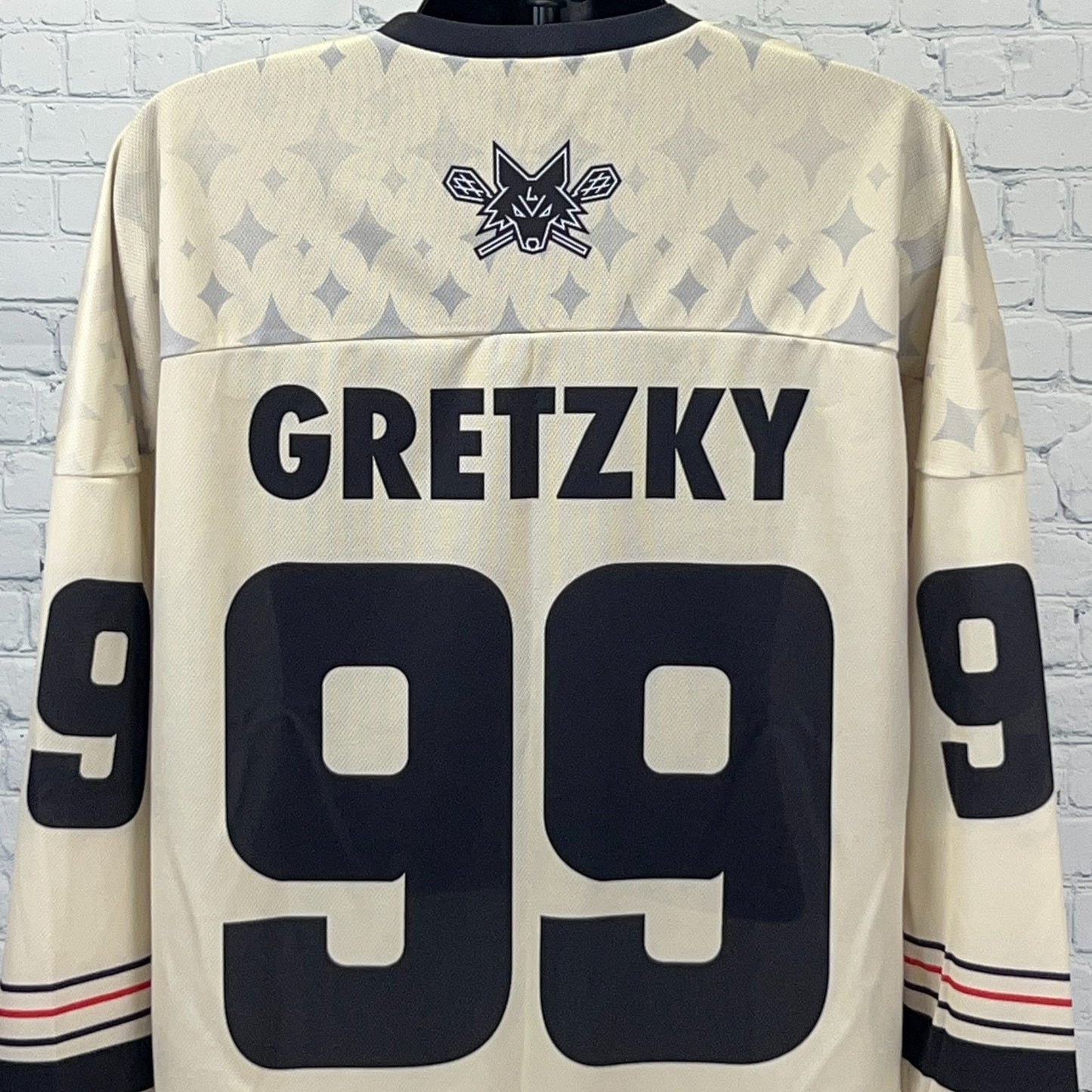 Las Vegas Desert Dogs Wayne Gretzky Jersey Shirt XL X-Large Lacrosse City Beige
