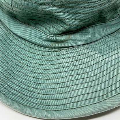 French Army Bush Hat L Large 58cm Boonie Style Green Canvas Wide Brim Chin Strap