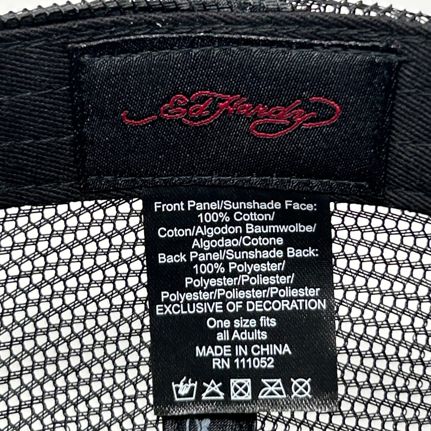 Ed Hardy Skull Dagger Trucker Hat Cap Tattoo Knife Sword Mesh Snapback Black