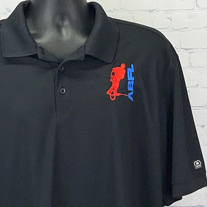 American BMX Flatland League ABFL Embroidered OGIO Black Polo Shirt Mens 2XL XXL