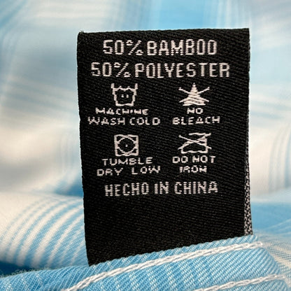 Dixxon Flannel Co Bel Air Pearl Snap Button Front Shirt SS Plaid Blue XL X-Large