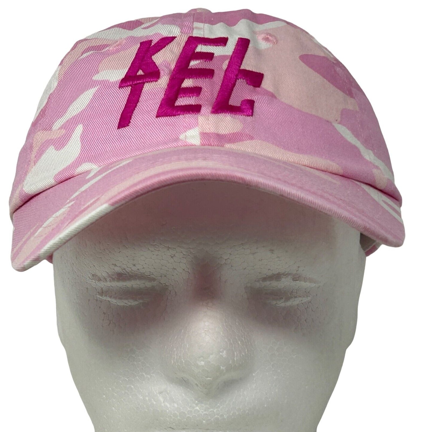 Gorra de camuflaje Kel Tec, color rosa, con diseño de camuflaje, para armas de fuego, pistolas, rifles y gorra de béisbol con correa trasera