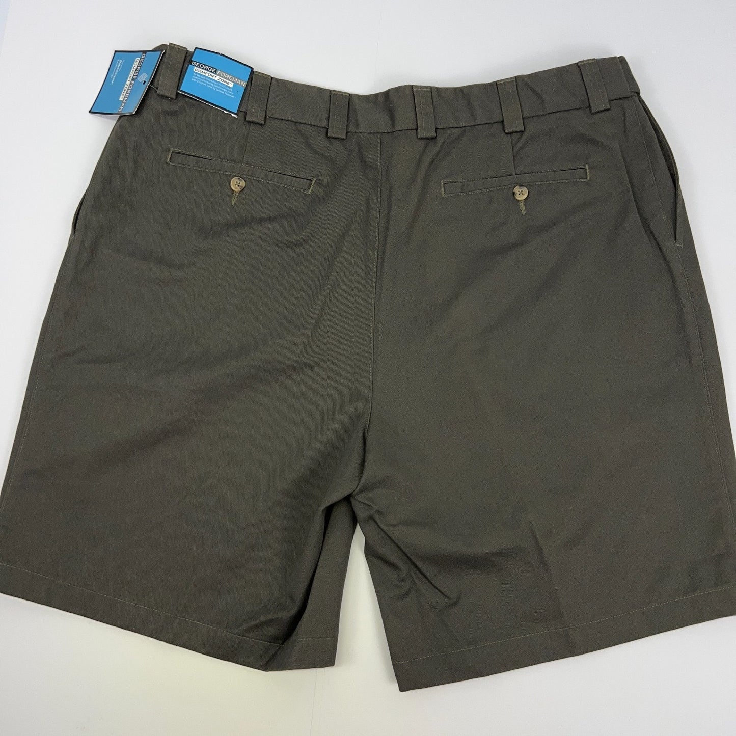 Lot of 2 George Foreman Comfort Zone Shorts Waist Relaxer Green Black Mens 42