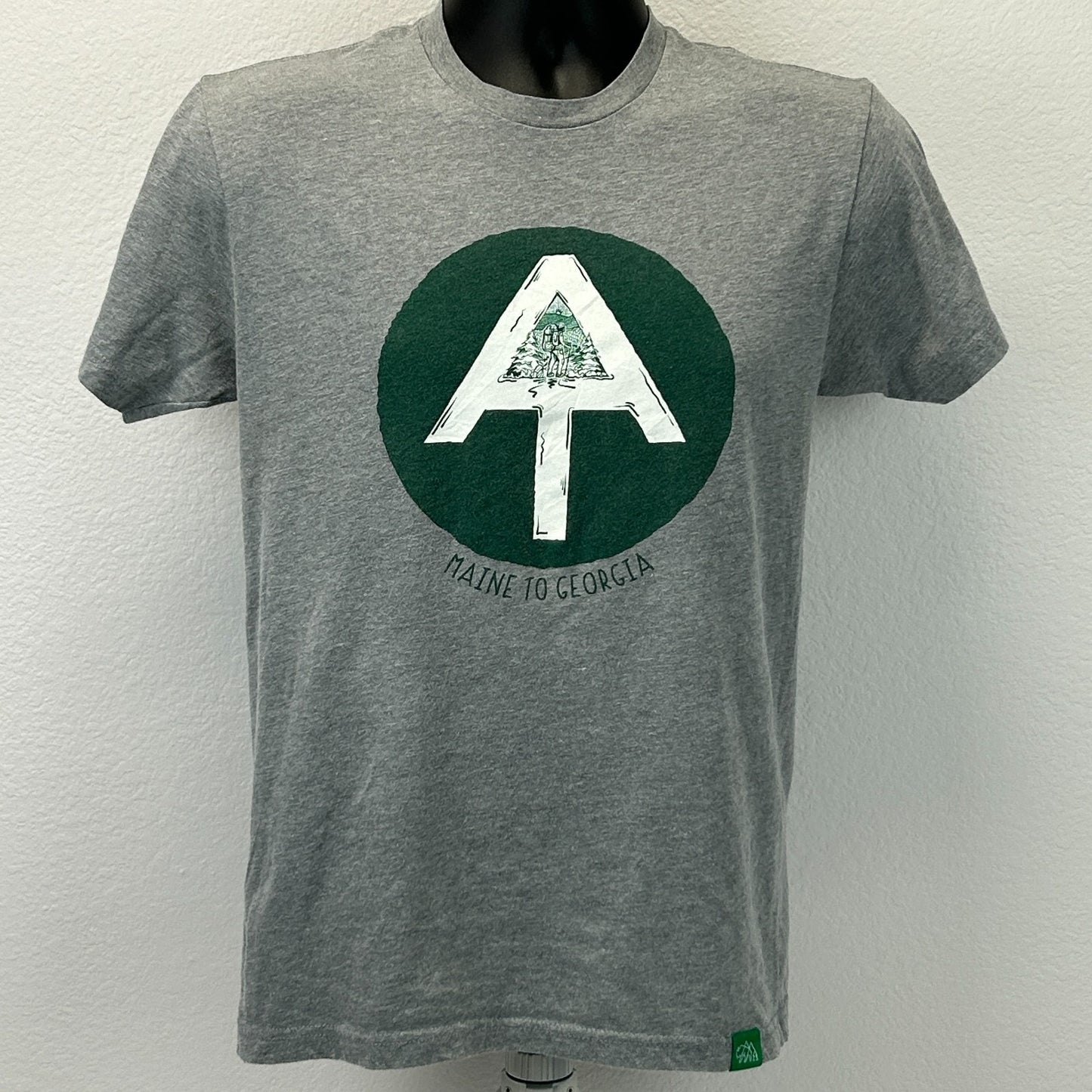 Appalachian Trail AT Maine to Georgia T Shirt Hiking Backpacking Gray S Small
