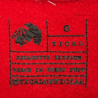 Tical Method Man Dead Eye Hoodie Hooded Sweatshirt Wu-Tang Clan Red S Small